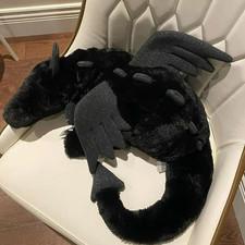 Jelly Cat Black Sky Dragon 50cm ONYX Dragon Black Baby Plush Doll Jellycat NEW