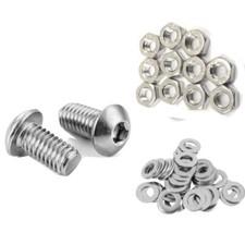 M4 M5 M6 M8 M10 A2 STAINLESS STEEL DOME BUTTON HEAD ALLEN BOLT FULL NUT WASHER