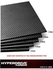 Carbon Fibre Sheet 3k Rigid 100% Carbon Matte Twill  1 2 3 4 5 mm UK Supplier