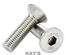 M4 M5 M6 M8 M10 COUNTERSUNK SCREWS ALLEN KEY SOCKET BOLTS A4 STAINLESS STEEL